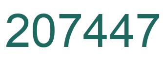 Number 207447 green image