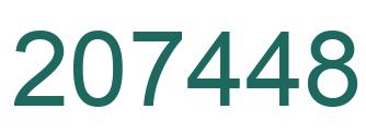 Number 207448 green image