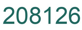 Number 208126 green image