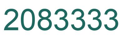 Number 2083333 green image