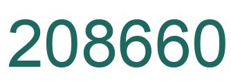 Number 208660 green image