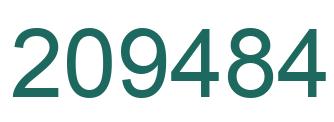 Number 209484 green image