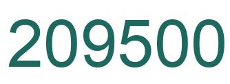 Number 209500 green image