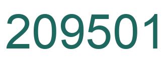 Number 209501 green image