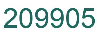 Number 209905 green image