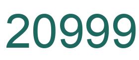 Number 20999 green image