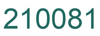Number 210081 green image