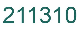 Number 211310 green image