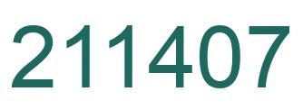 Number 211407 green image