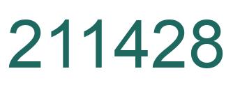 Number 211428 green image