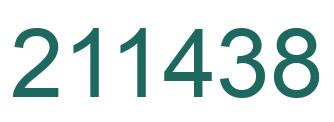 Number 211438 green image