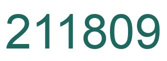 Number 211809 green image
