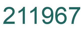 Number 211967 green image