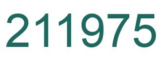 Number 211975 green image