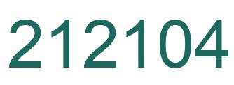 Number 212104 green image
