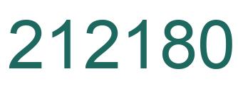 Number 212180 green image