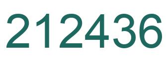 Number 212436 green image