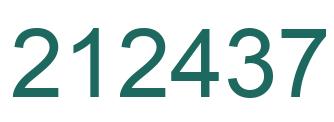 Number 212437 green image