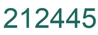 Number 212445 green image