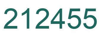Number 212455 green image