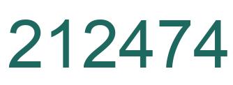 Number 212474 green image