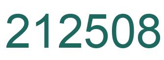 Number 212508 green image