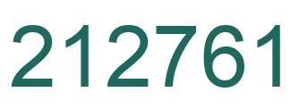 Número 212761 imagen verde