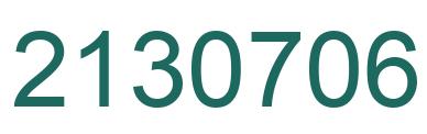 Number 2130706 green image