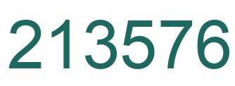Number 213576 green image