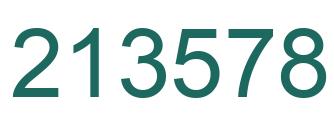 Number 213578 green image