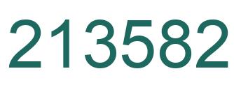 Number 213582 green image