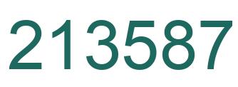 Number 213587 green image