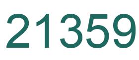 Number 21359 green image