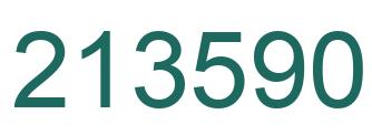 Number 213590 green image