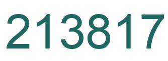 Number 213817 green image