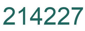 Número 214227 imagen verde