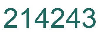 Number 214243 green image