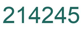 Number 214245 green image