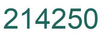 Number 214250 green image
