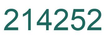 Number 214252 green image