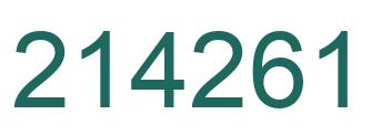 Number 214261 green image