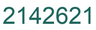 Number 2142621 green image