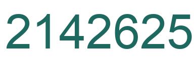 Number 2142625 green image