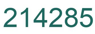 Number 214285 green image