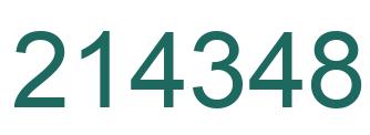 Number 214348 green image