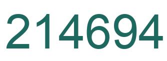 Number 214694 green image