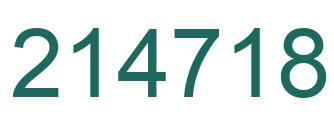 Number 214718 green image