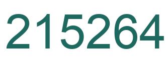 Number 215264 green image