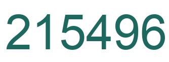 Number 215496 green image