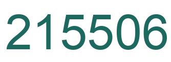 Number 215506 green image